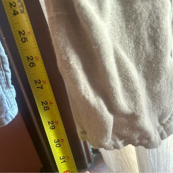 Vintage J. Crew Men’s 100% Linen Pants Khaki Tan Beige Button Fly Beach Resort - Picture 9 of 9